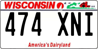 WI license plate 474XNI