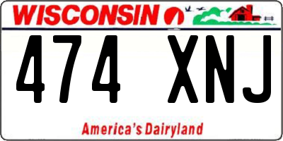 WI license plate 474XNJ