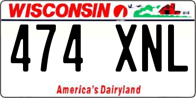 WI license plate 474XNL