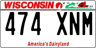 WI license plate 474XNM