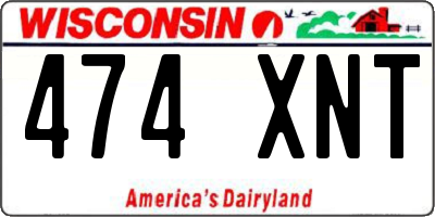 WI license plate 474XNT