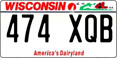 WI license plate 474XQB