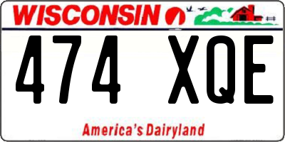 WI license plate 474XQE