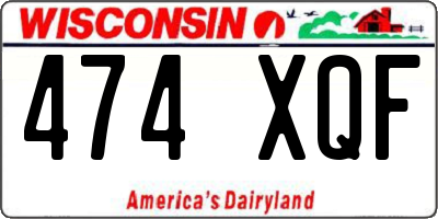 WI license plate 474XQF