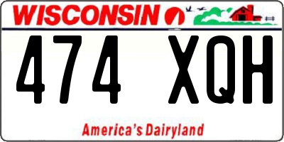 WI license plate 474XQH