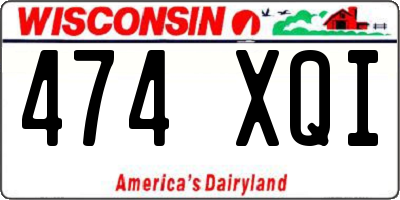 WI license plate 474XQI
