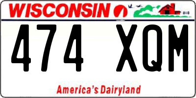 WI license plate 474XQM