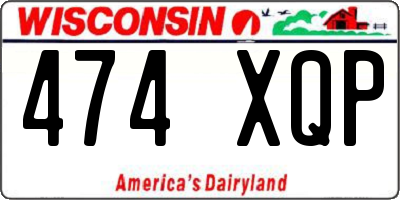 WI license plate 474XQP
