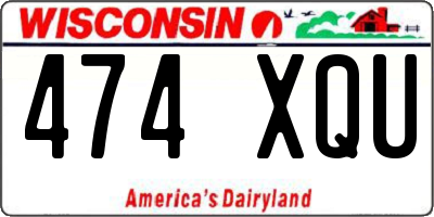 WI license plate 474XQU