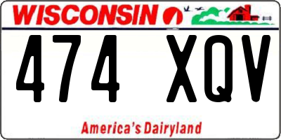 WI license plate 474XQV