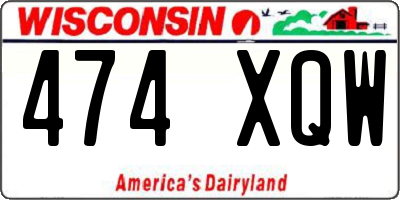 WI license plate 474XQW