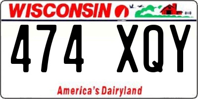 WI license plate 474XQY