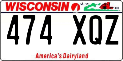 WI license plate 474XQZ