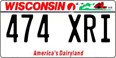 WI license plate 474XRI