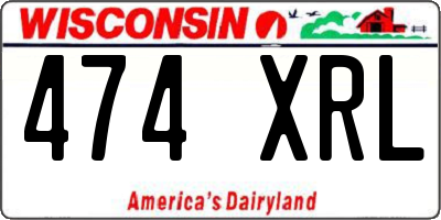 WI license plate 474XRL