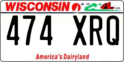 WI license plate 474XRQ