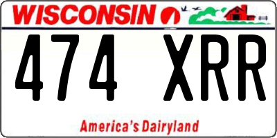WI license plate 474XRR