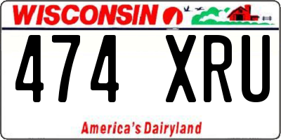 WI license plate 474XRU