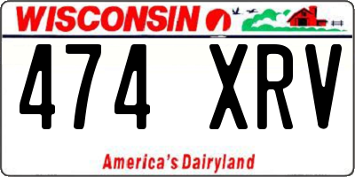 WI license plate 474XRV