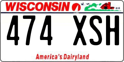 WI license plate 474XSH