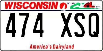 WI license plate 474XSQ