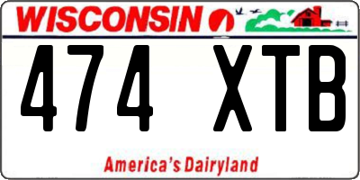WI license plate 474XTB