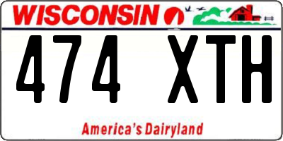 WI license plate 474XTH