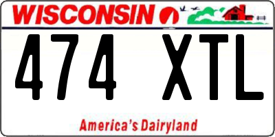 WI license plate 474XTL