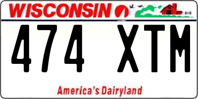 WI license plate 474XTM