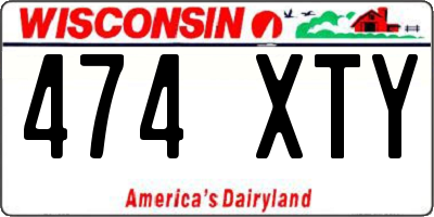 WI license plate 474XTY