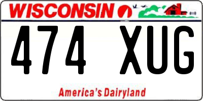 WI license plate 474XUG