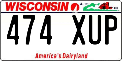 WI license plate 474XUP