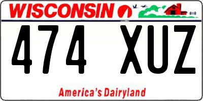 WI license plate 474XUZ