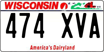 WI license plate 474XVA