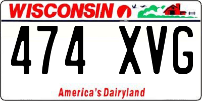 WI license plate 474XVG