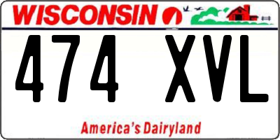 WI license plate 474XVL