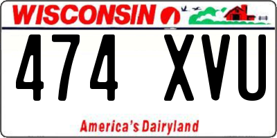 WI license plate 474XVU