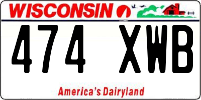 WI license plate 474XWB