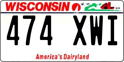 WI license plate 474XWI
