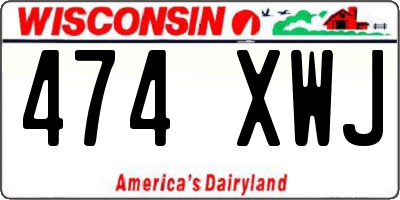 WI license plate 474XWJ