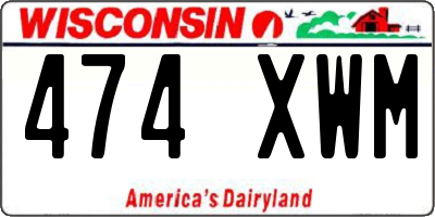 WI license plate 474XWM
