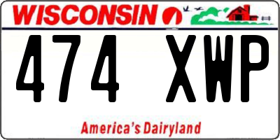 WI license plate 474XWP