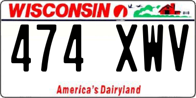 WI license plate 474XWV