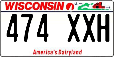 WI license plate 474XXH
