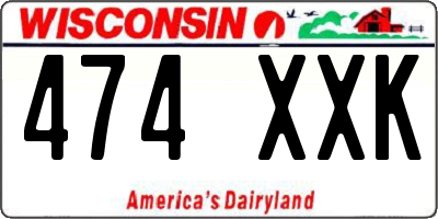 WI license plate 474XXK