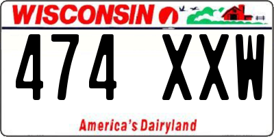 WI license plate 474XXW