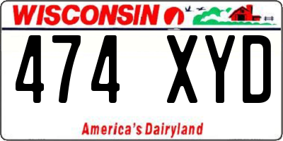 WI license plate 474XYD