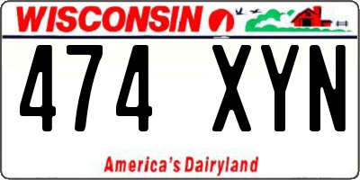 WI license plate 474XYN