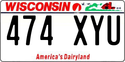 WI license plate 474XYU