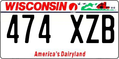 WI license plate 474XZB